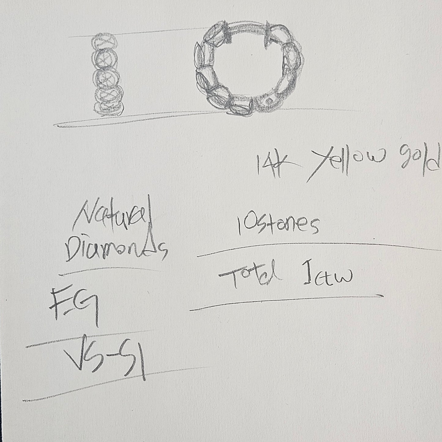 Sean's handmade custom order ( Natural Diamond Hoop Earrings )