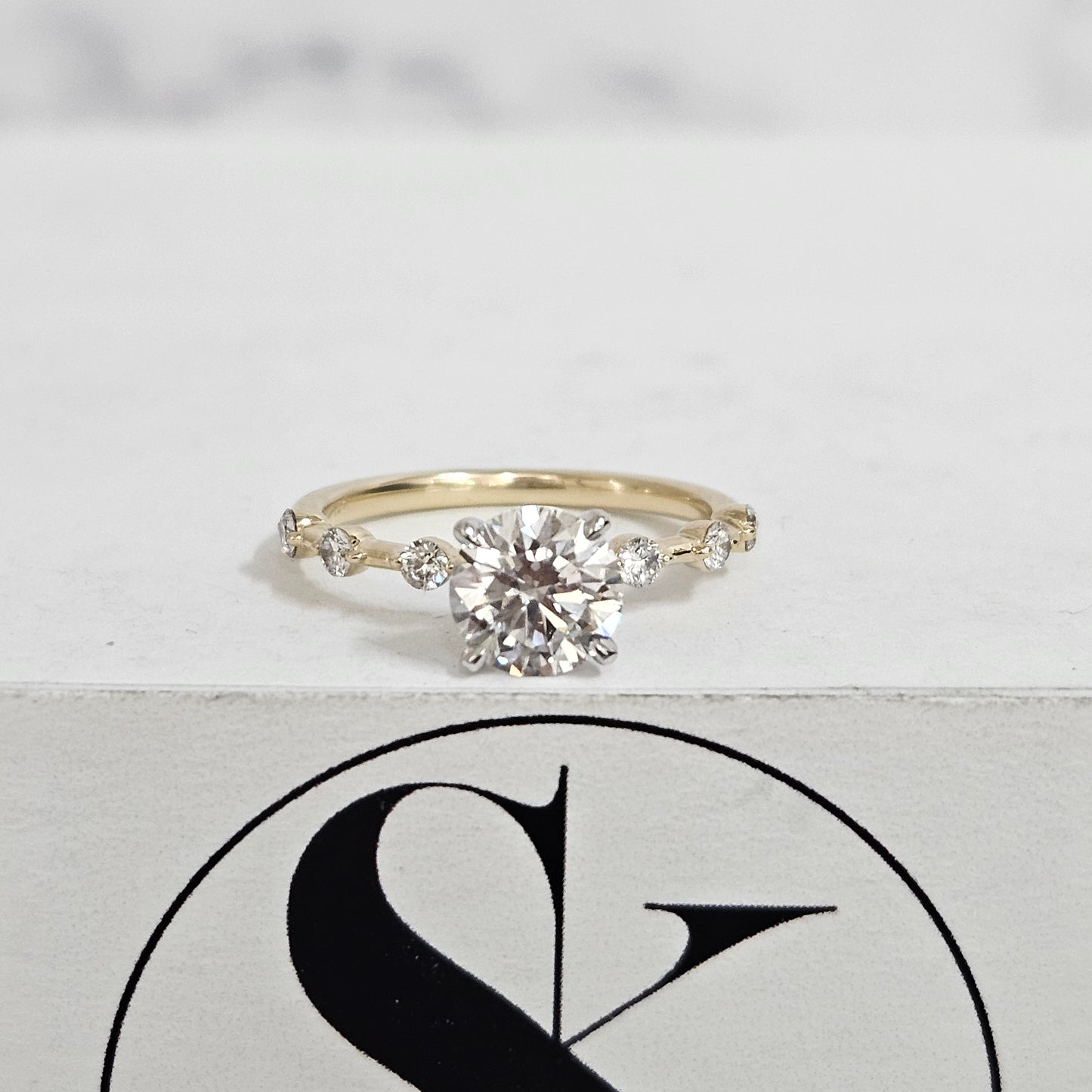 Unique 1.1ct Diamond Engagement Ring/Lab grown Diamond Ring / Anniversary Ring/ Gift for her