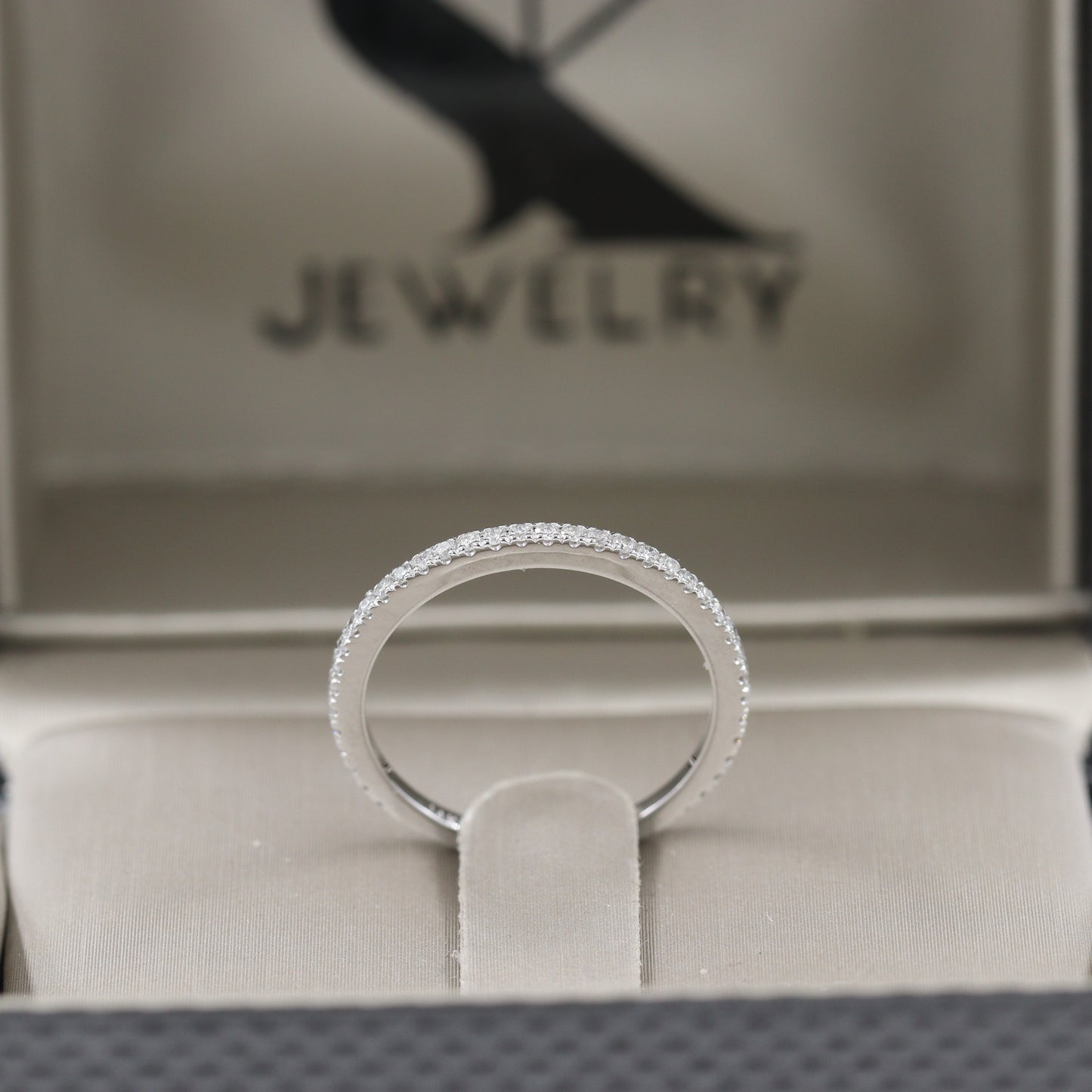 Natural Diamond 3/4 Eternity diamond Wedding Band/Width 1.4mm Stackable Diamond Band/Diamond Eternity Wedding Band/Anniversary Gift