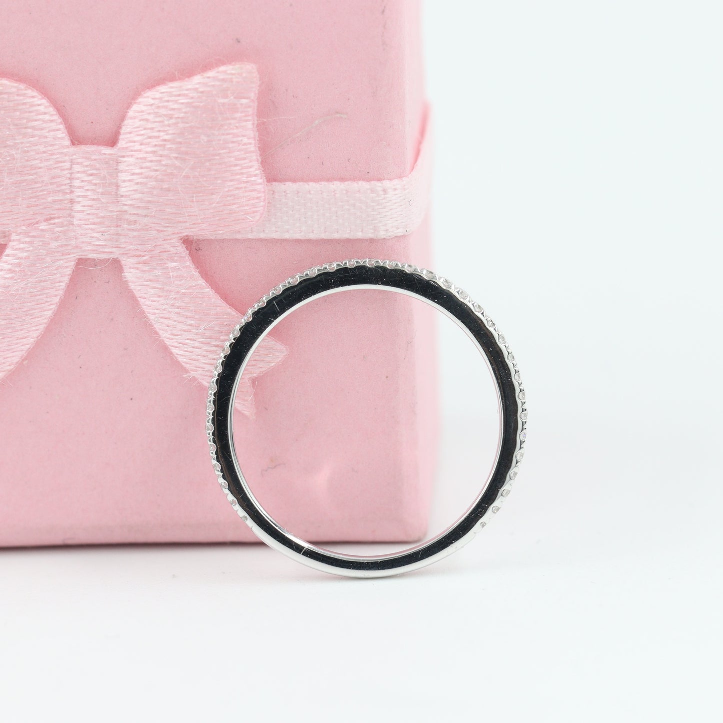 Natural Diamond 3/4 Eternity diamond Wedding Band/Width 1.4mm Stackable Diamond Band/Diamond Eternity Wedding Band/Anniversary Gift