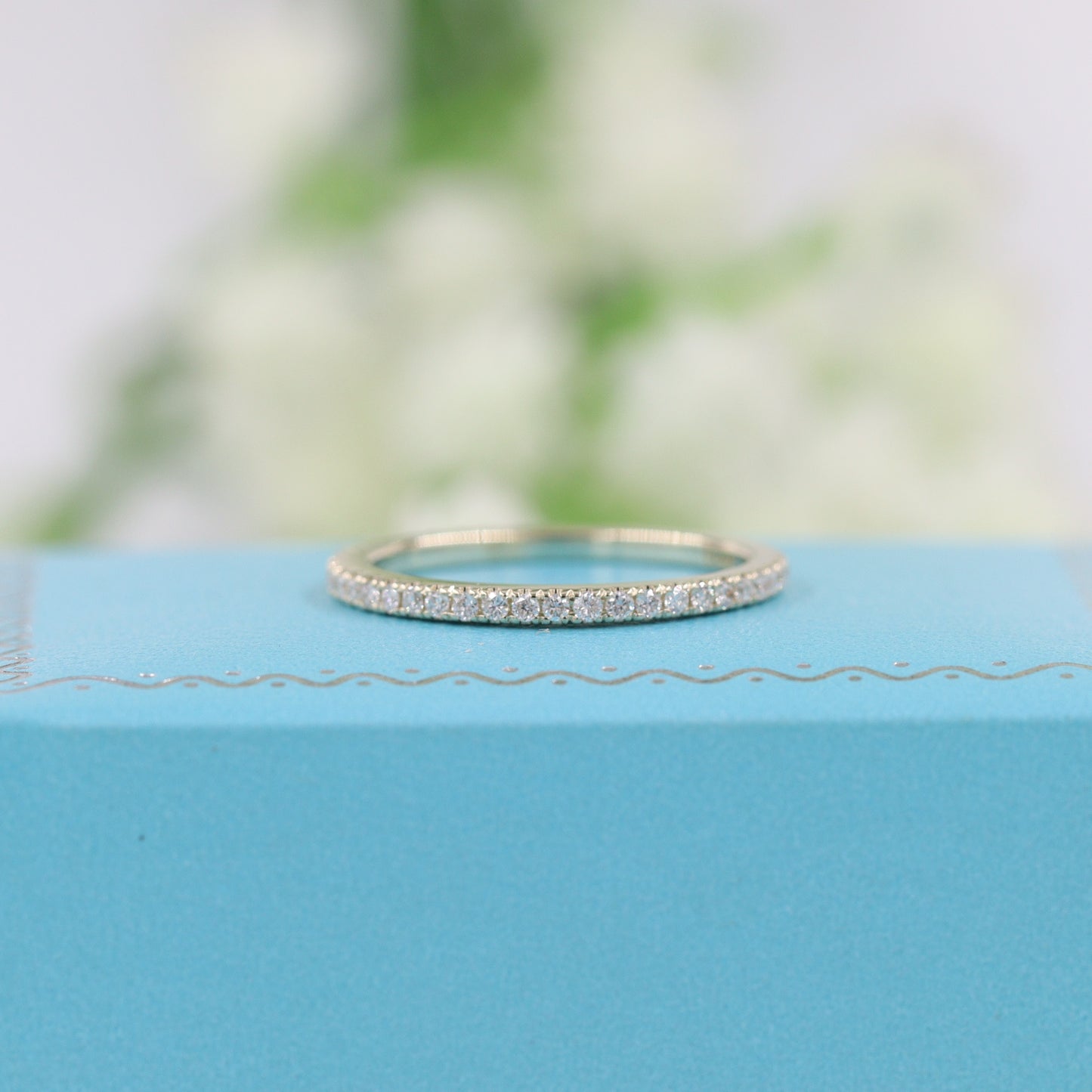 Natural Diamond 3/4 Eternity diamond Wedding Band/Width 1.4mm Stackable Diamond Band/Diamond Eternity Wedding Band/Anniversary Gift