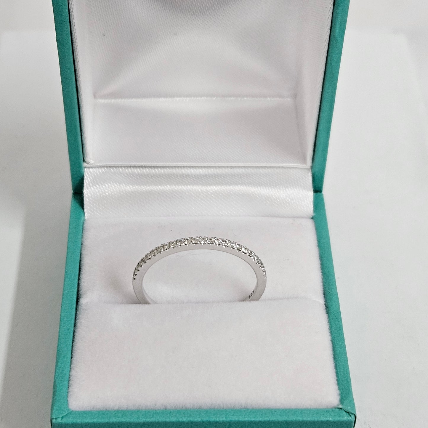 Natural Diamond 1/2 Eternity diamond Wedding Band/Width 1.4mm Stackable Diamond Band/Diamond Eternity Wedding Band/Anniversary Gift