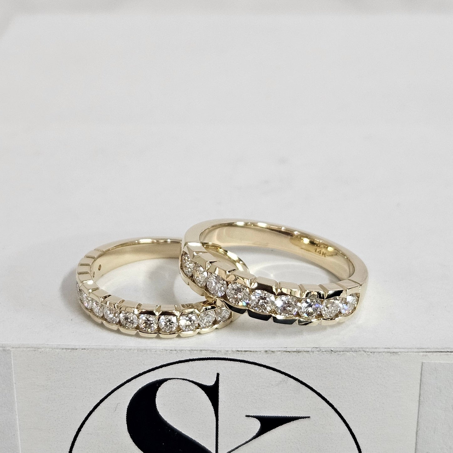 14K Gold Natural Diamond Eternity Band: 18K Gold ,Platinum Channel Set Round Diamond Wedding 4.5mm Ring - Anniversary gift