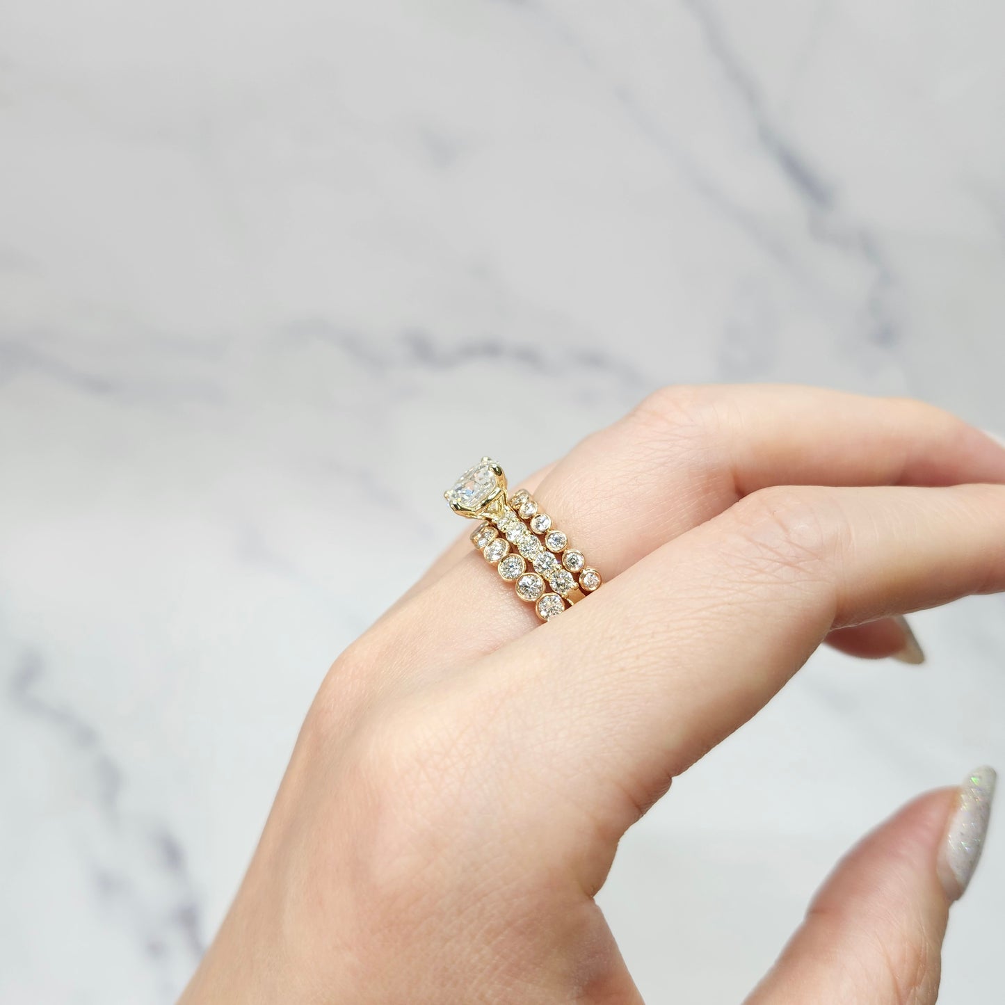 Lab Grown Diamond Ring/Lab Grown Center 2ct Round Diamond Engagement Ring/Classic Round Cut Bridal Ring/ Propose Ring/Anniversary gift