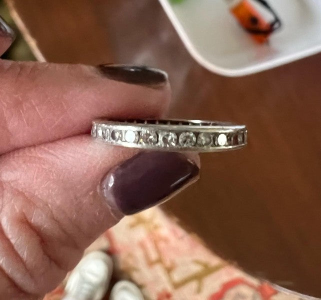 Sean's handmade custom order ( Platinum Wedding Ring )