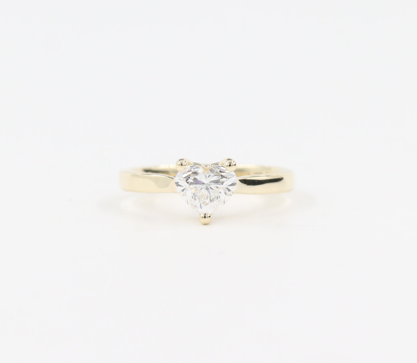 1ct Heart Diamond Ring/ Certified 1ct Heart Shape Center Stone Ring/ Unique Engagement Ring Lab Diamond/Anniversary gift