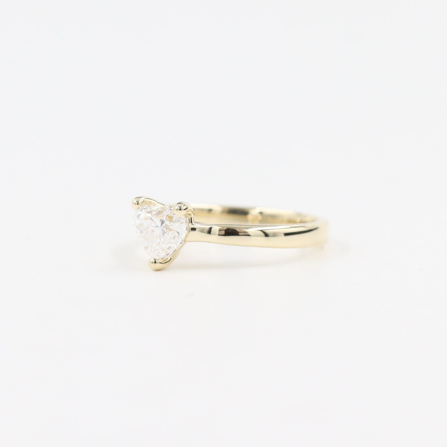 1ct Heart Diamond Ring/ Certified 1ct Heart Shape Center Stone Ring/ Unique Engagement Ring Lab Diamond/Anniversary gift