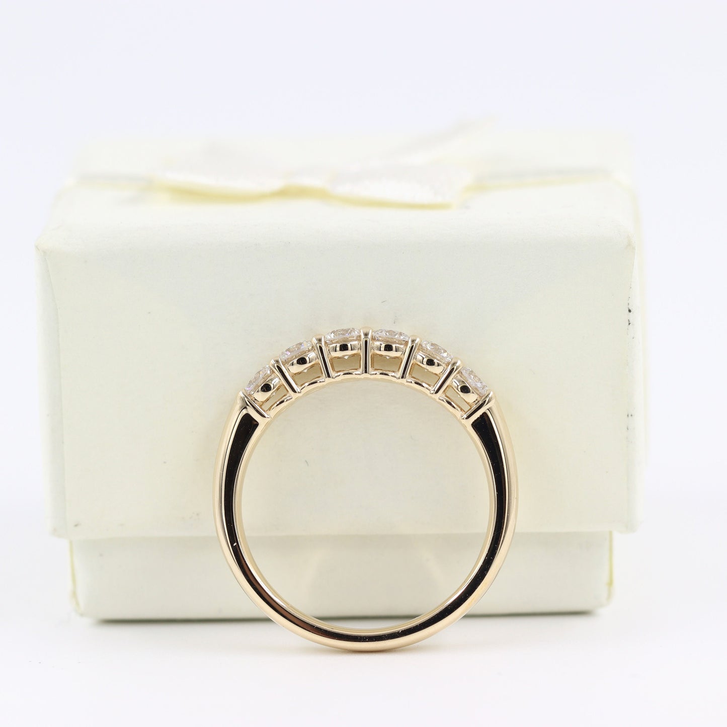 14K Gold Natural Diamond Wedding Band: 0.63ct Eternity Ring - Anniversary Gift