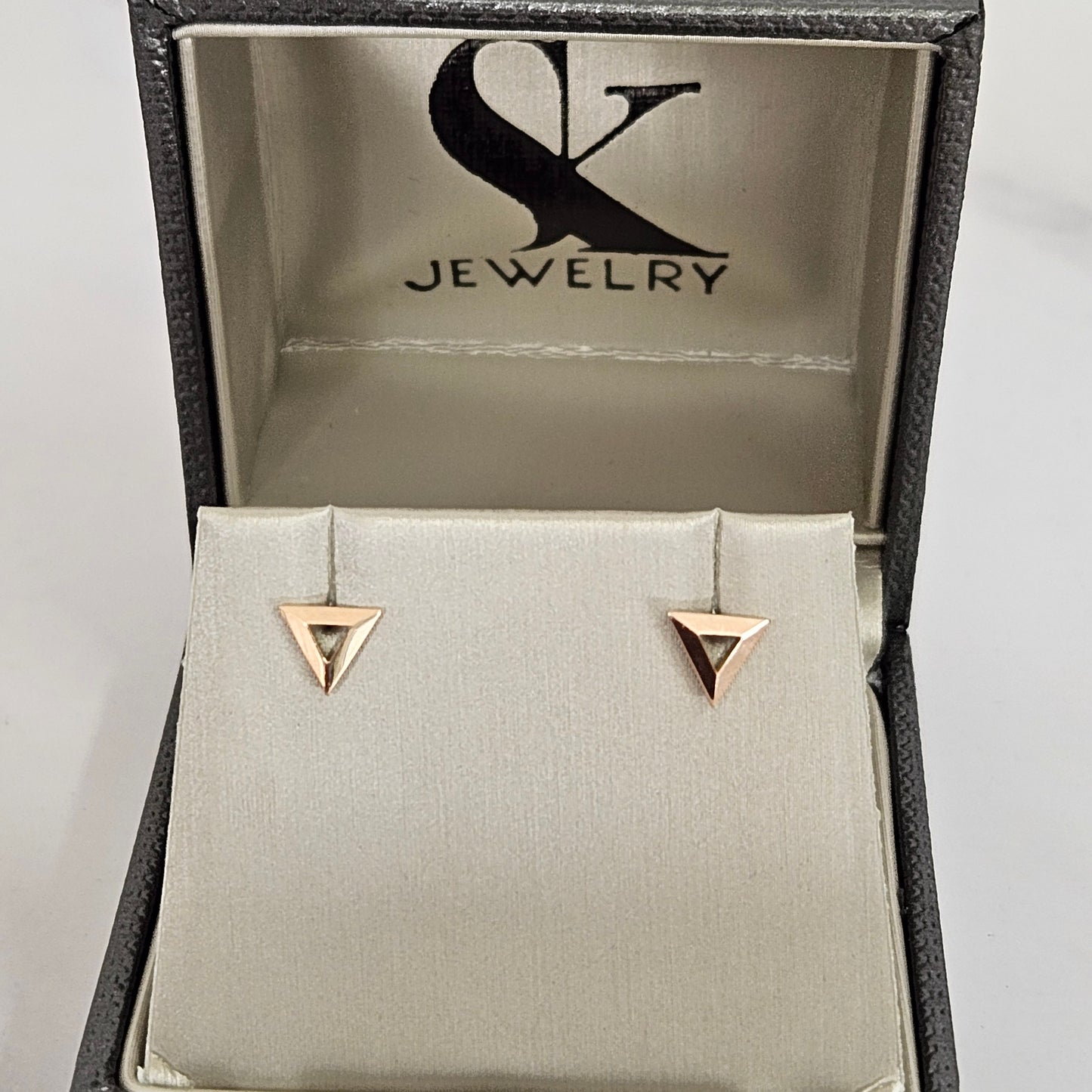 Gold Triangle Stud Shape Earrings/ 14K,18K gold Stud Single or Pair Earring/ Gifts for her/ Anniversary gift