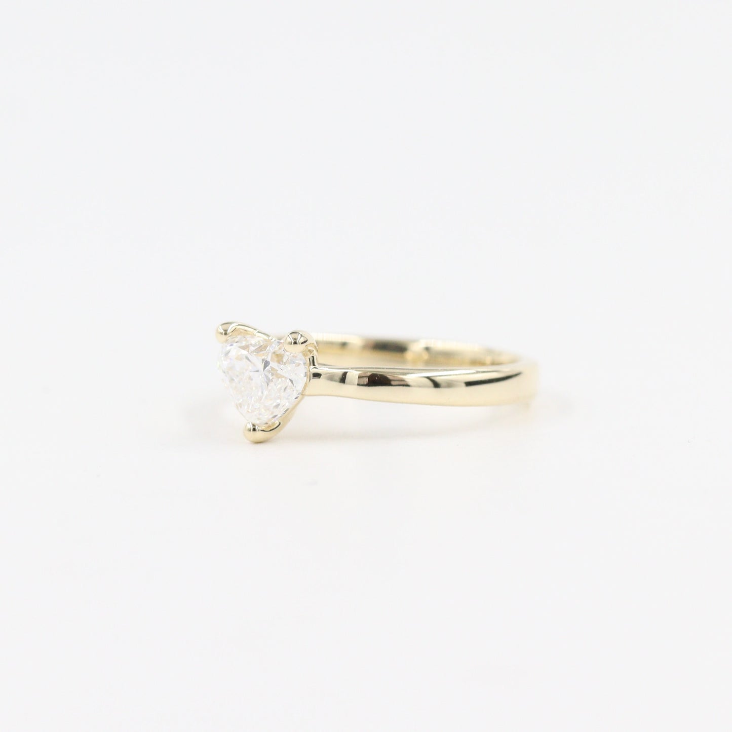 1ct Heart Diamond Ring - 14K ,18K Gold, Platinum Engagement Diamond Ring - Anniversary gift