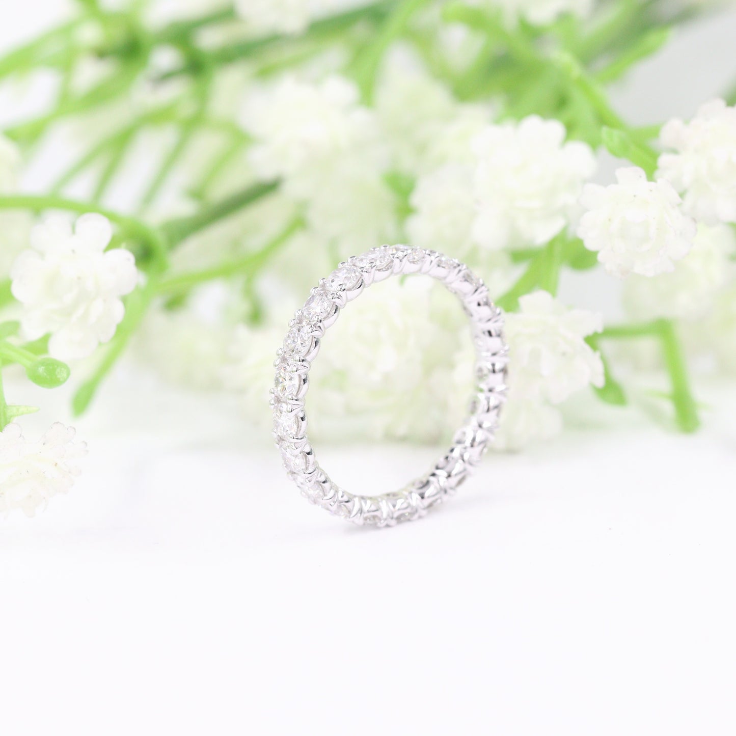 1.5ct Diamond Stackable Band/Eternity Diamond Wedding Ring/Full Eternity Wedding Band/Diamond Wedding Ring /Diamond Band/Gift for her