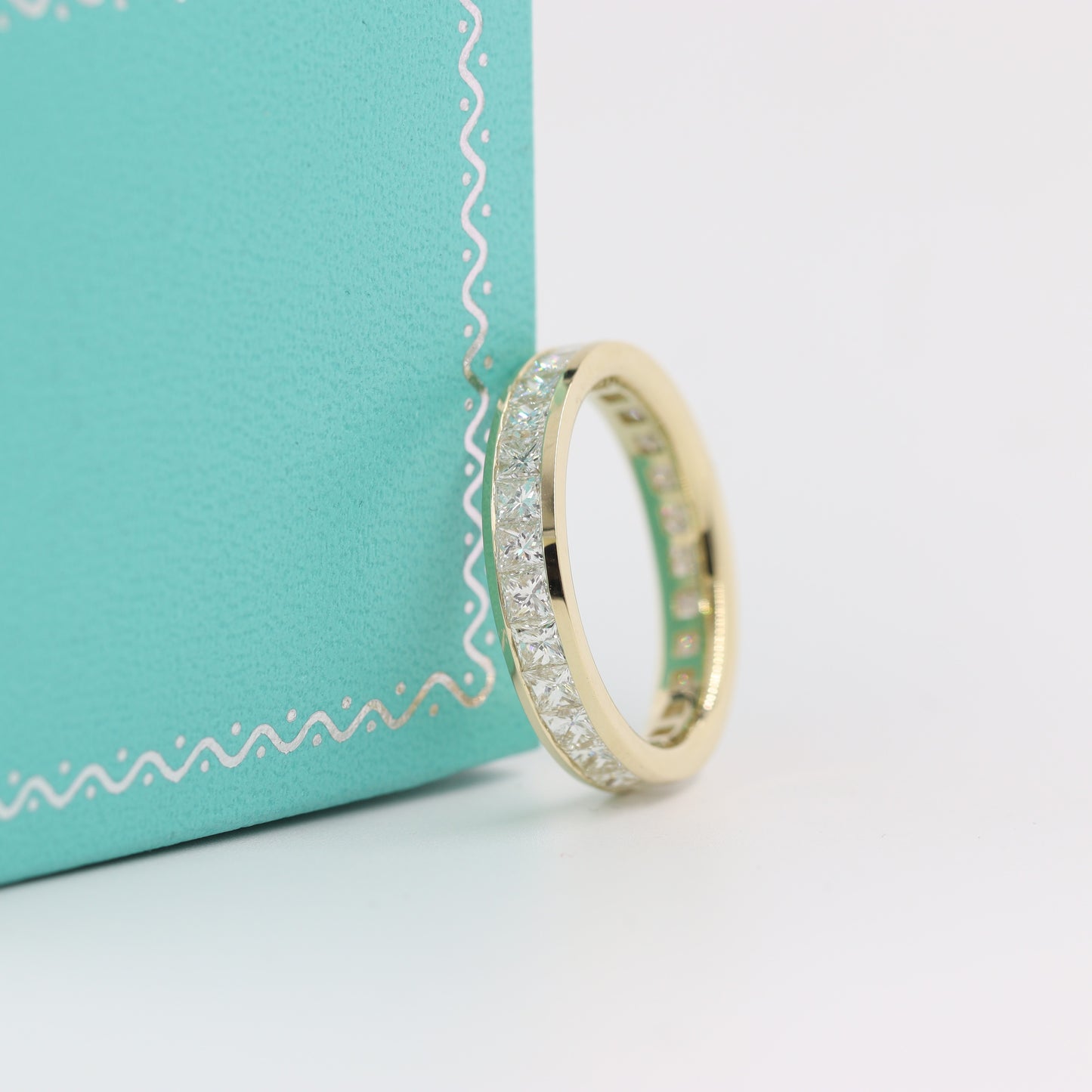 Princess Cut Diamond Full Eternity Band/2.5ct Princess Cut Channel Set Diamond Band/Channel Set Diamond Wedding Band/Diamond Band