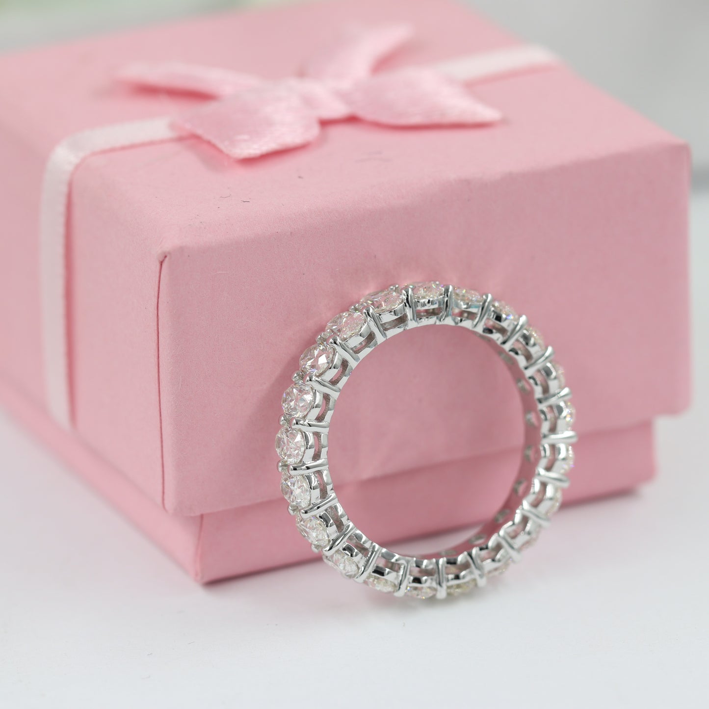 2.7ct Oval Diamond Band/Stackable Full Eternity Oval Diamond Wedding Band/Natural Oval Diamond Wedding Band/Anniversary ring/Gift for her