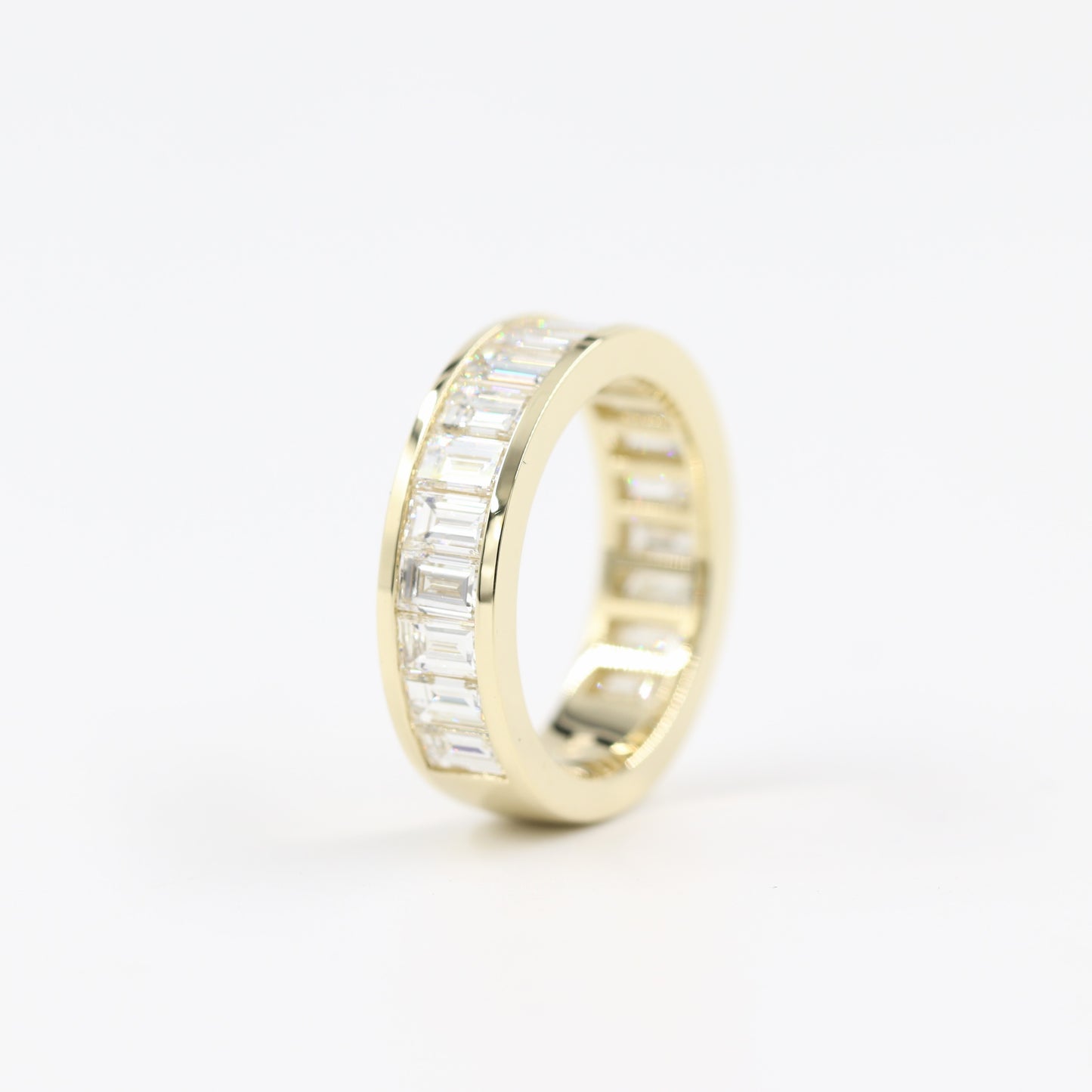 Baguette Diamond wedding Band/3.3ctw Baguette Diamond Eternity 5.6mm Ring/ 3/4 Eternity Baguette Diamond Stackable Band/Anniversary Gift