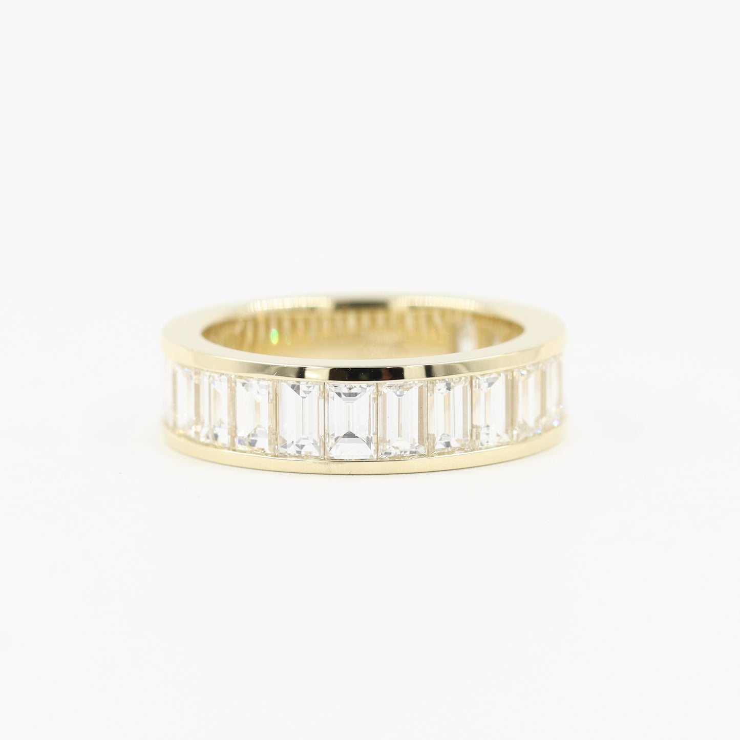 Baguette Diamond wedding Band/3.3ctw Baguette Diamond Eternity 5.6mm Ring/ 3/4 Eternity Baguette Diamond Stackable Band/Anniversary Gift