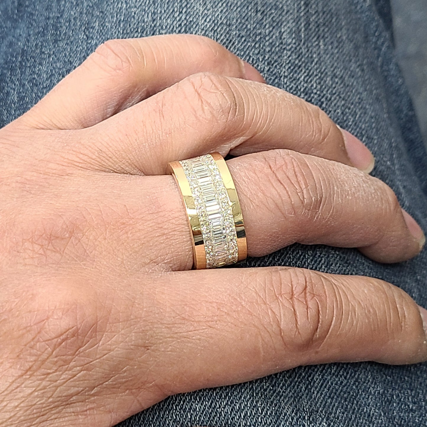 6ct Invisible Set Diamond Eternity Ring/Brilliant Diamond Anniversary Ring/Three Row 9/10 Eternity Diamond Ring/Anniversary Gift Ring