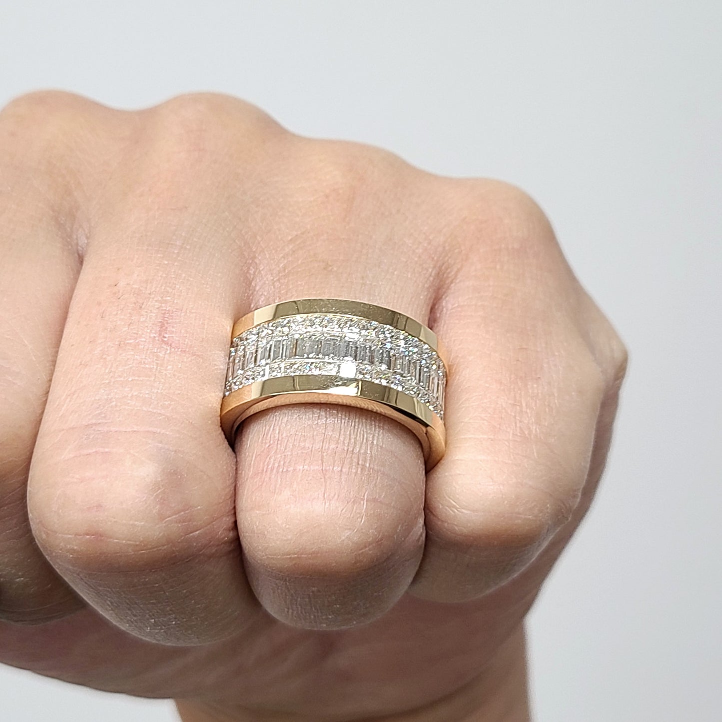 6ct Invisible Set Diamond Eternity Ring/Brilliant Diamond Anniversary Ring/Three Row 9/10 Eternity Diamond Ring/Anniversary Gift Ring