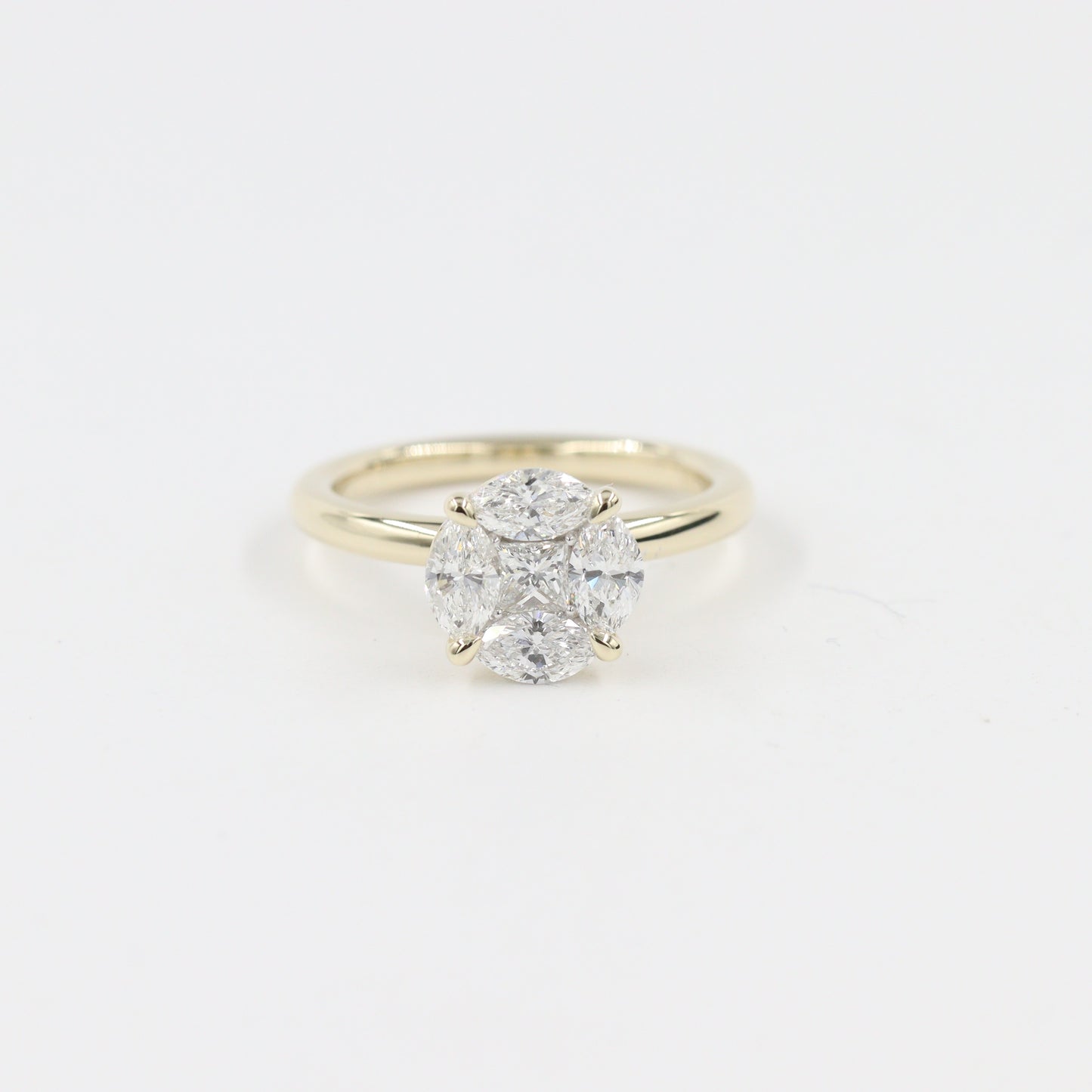 Unique Diamond Ring/ 1ct Center Diamond engagement Ring/9.3mm Actual Total 1ct Center Diamond Ring/Anniversary ring/Stackable Diamond Ring