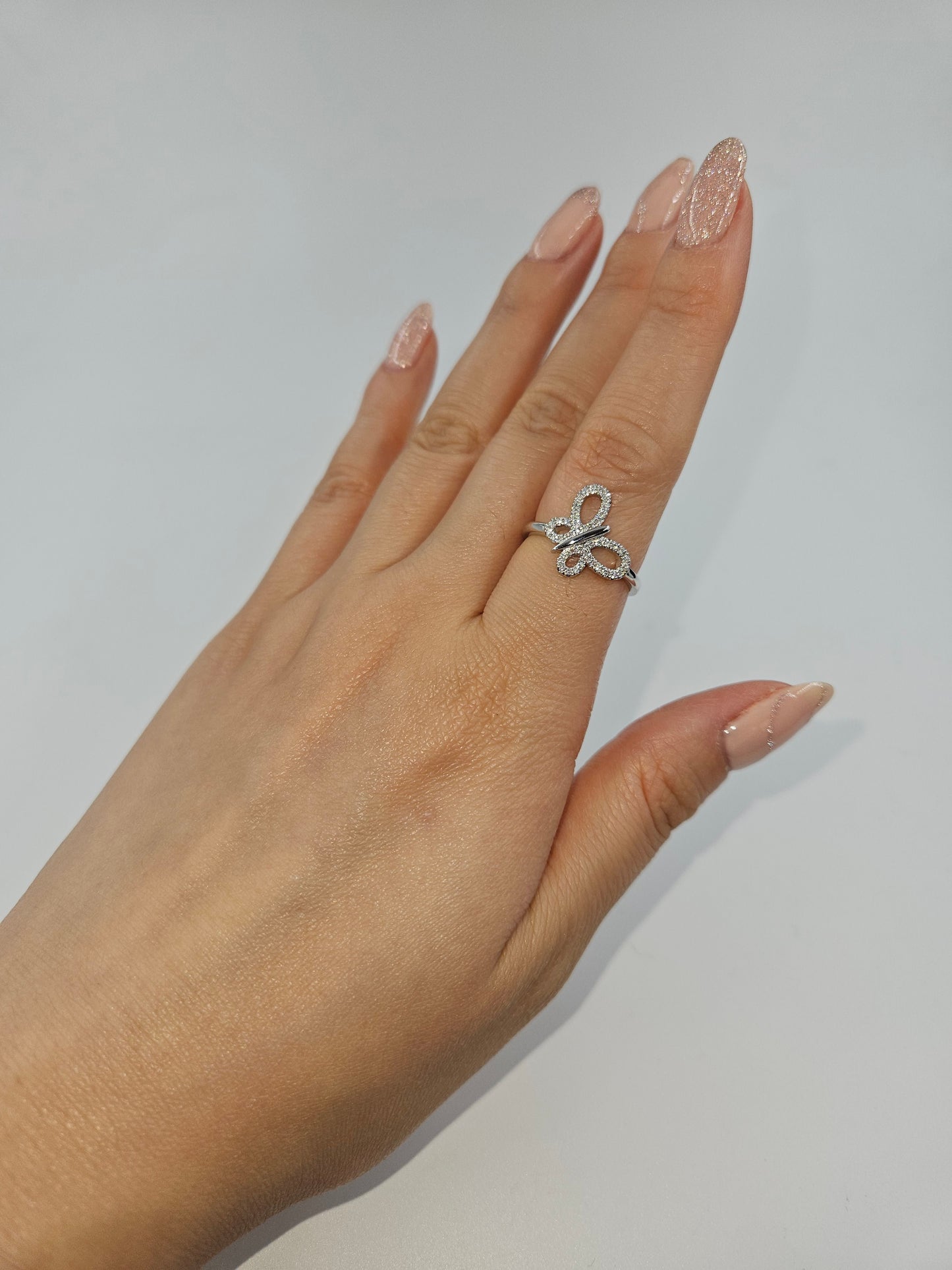 Diamond Butterfly Ring/ Anniversary Ring