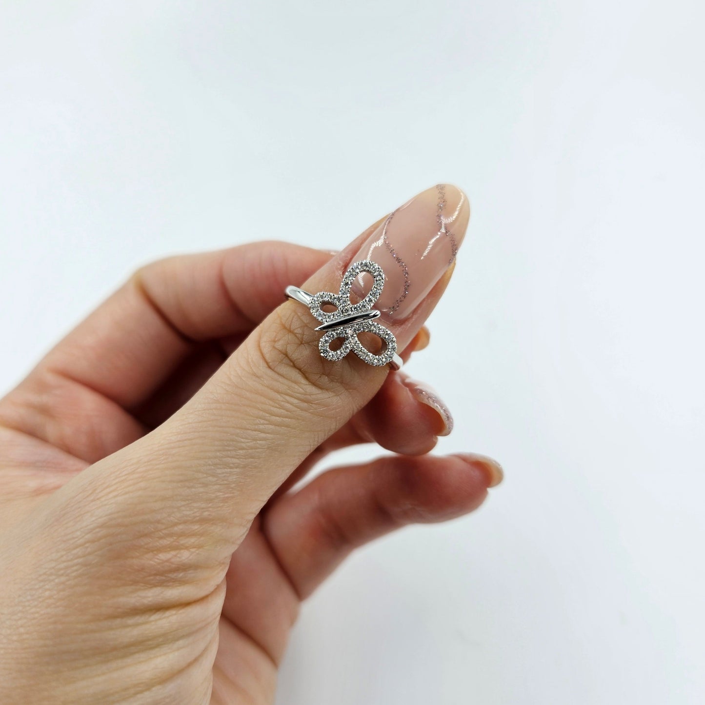 Diamond Butterfly Ring/ Anniversary Ring