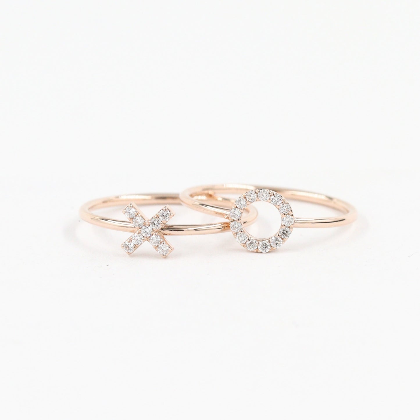 Diamond X Ring /Diamond Ring / Layering Round Diamond Ring / Stacking Cross Ring / Layering Ring/ Dainty Diamond ring/ Unique Ring / Gift for her