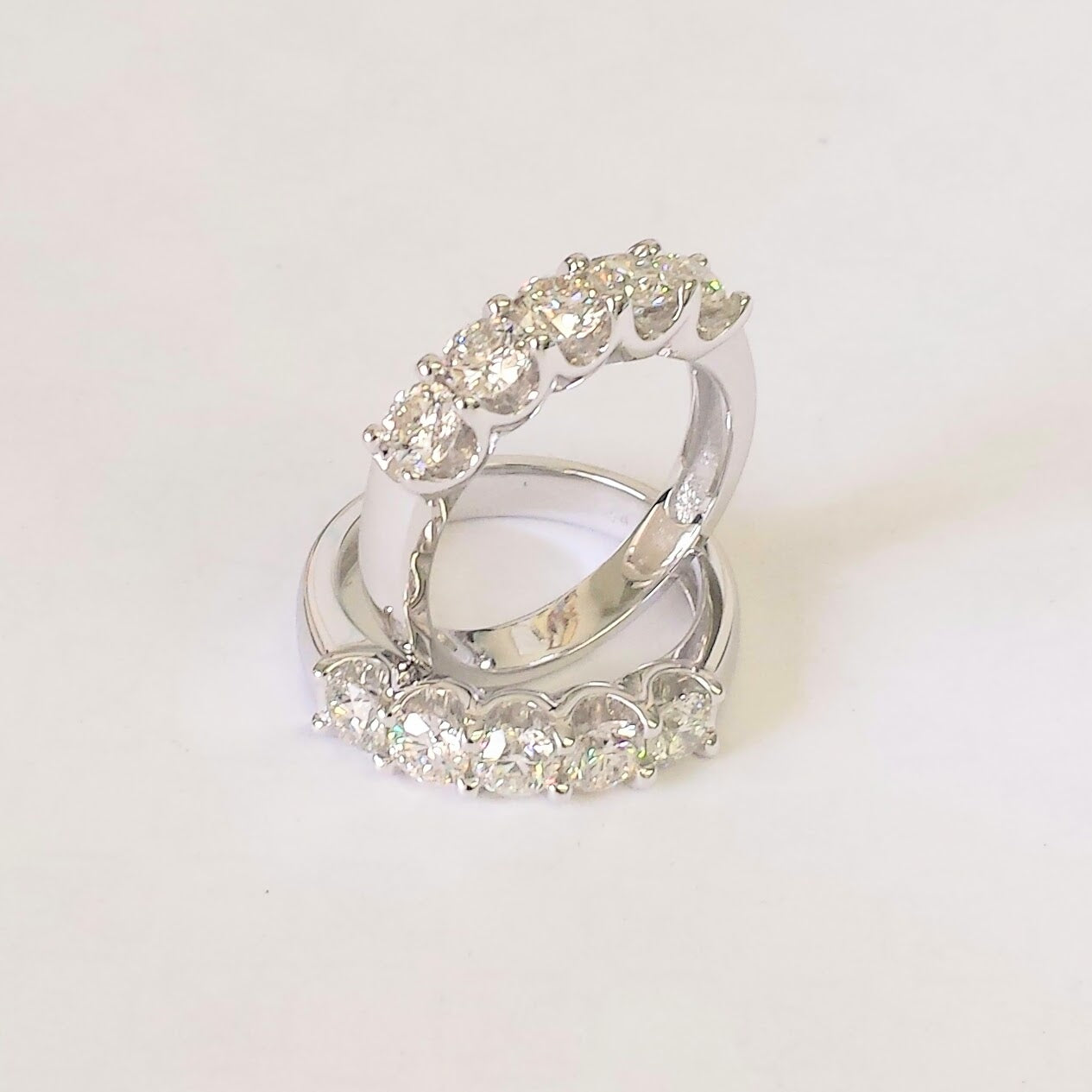 Five Stone Diamond Ring/Diamond Eternity Band /Eternity Wedding Band/Diamond Wedding Ring/Diamond Engagement Ring