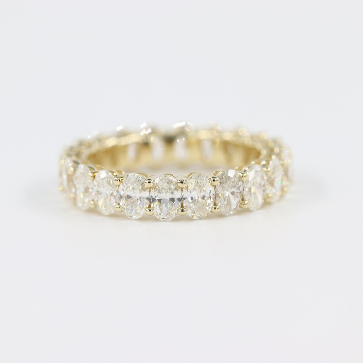 3.15ct Oval Diamond Ring/22stones Eternity Wedding Band/14K gold Oval Diamond Full Eternity Ring/ Wedding Ring/ Engagement Ring/Gift for her