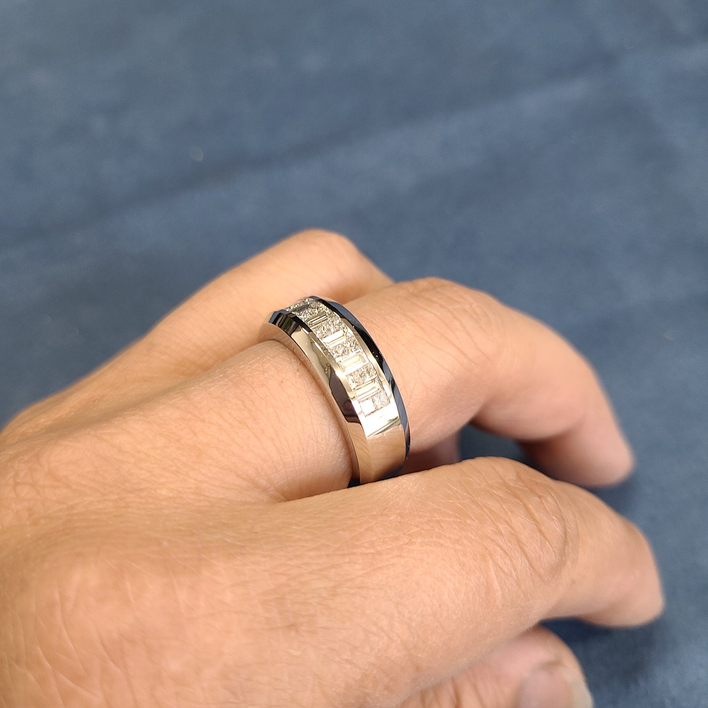 Invisible Set Half 1.2ct Diamond Eternity wedding Ring/ Brilliant Diamond Anniversary Ring /Diamond Engagement Ring/Gift Diamond Ring