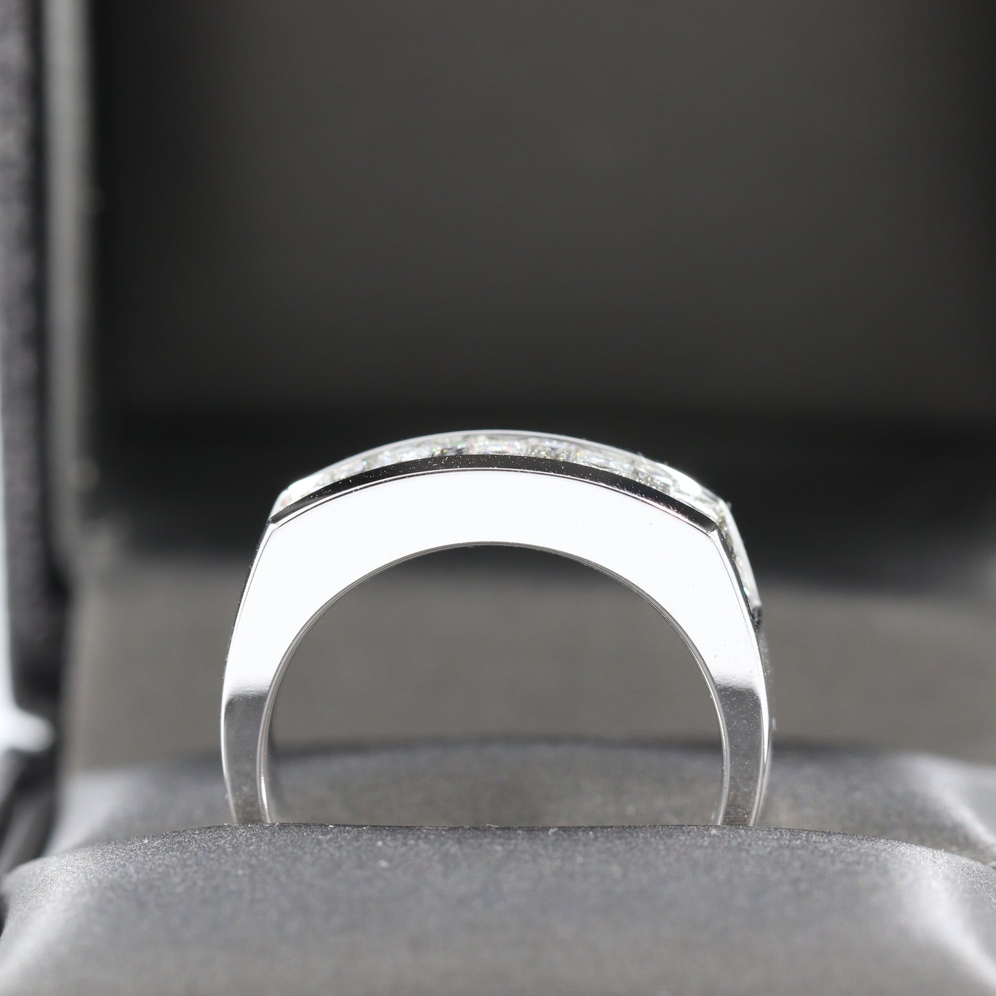 Invisible Set Half 2ct Diamond Engagement Ring/Men's Ring/Brilliant & Princess Cut Diamond Anniversary Ring/Gift Diamond Men's Ring
