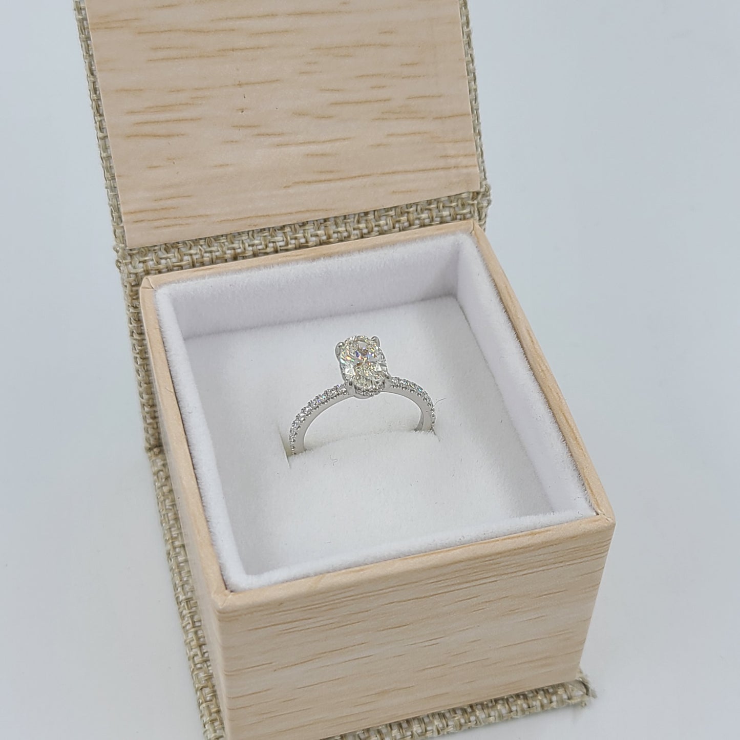 Total 1.46ct Oval Diamond Engagement Ring/Platinum Dainty Classic Micro Pave Oval Diamond Engagement ring/1.2ct EGL CERTIFIED Center Stone