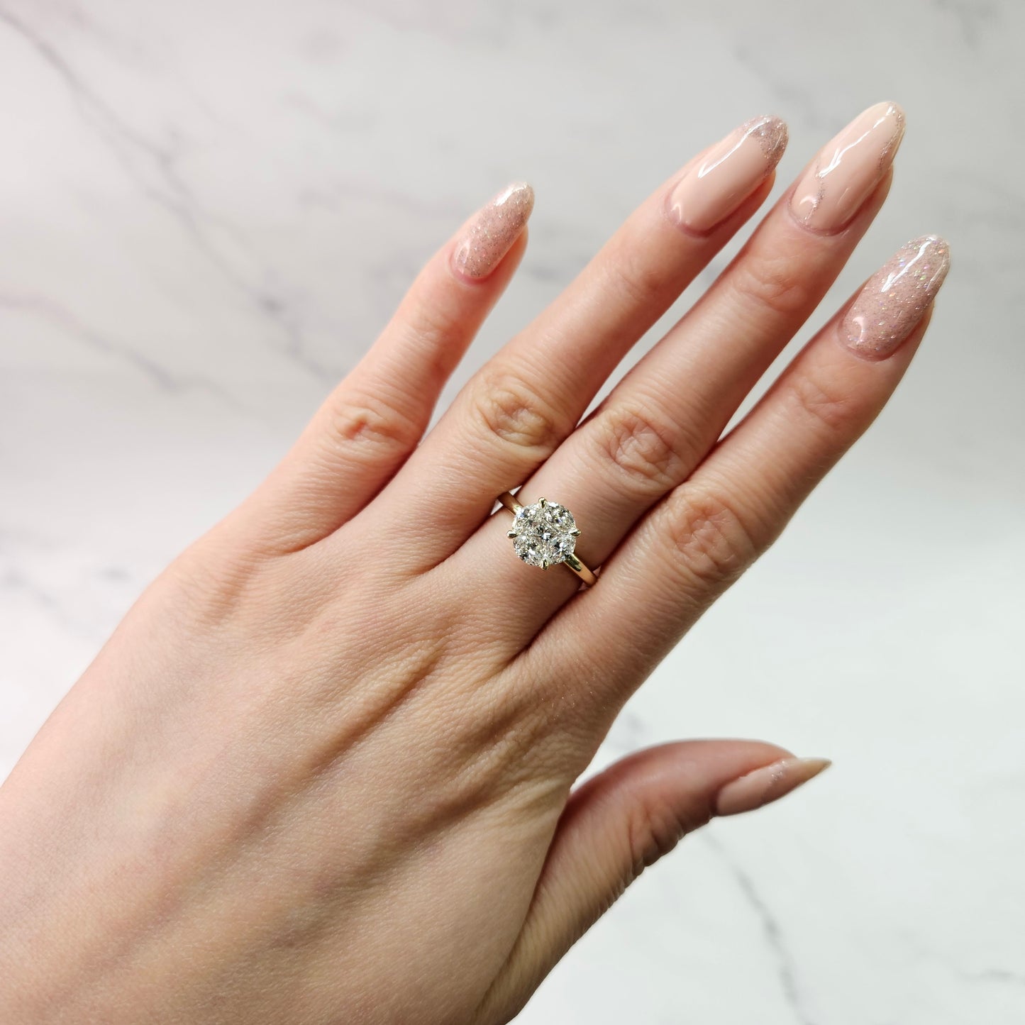 Unique Diamond Ring/ 1ct Center Diamond engagement Ring/9.3mm Actual Total 1ct Center Diamond Ring/Anniversary ring/Stackable Diamond Ring