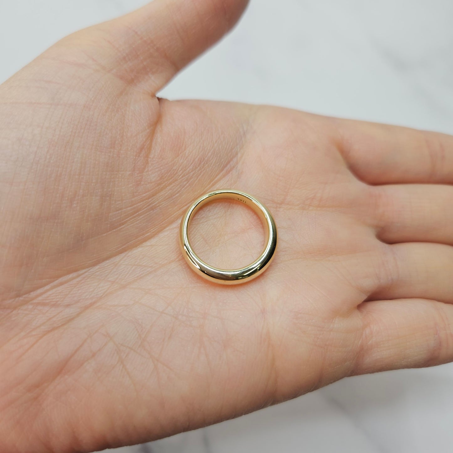 14k Solid Gold Stack Ring with Yellow Sapphire/Stackable Ring/Women's Wedding Ring/Unique Simple Wedding Band/Anniversary Gift