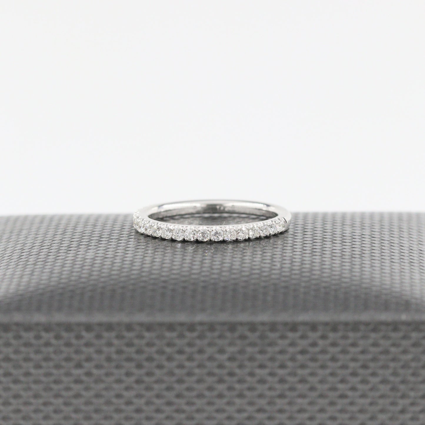Half Eternity Diamond Wedding Band/Width 1.9mm Half Eternity Diamond Minimalist Band/Anniversary Gift/Eternity Diamond Band/Stackable Ring