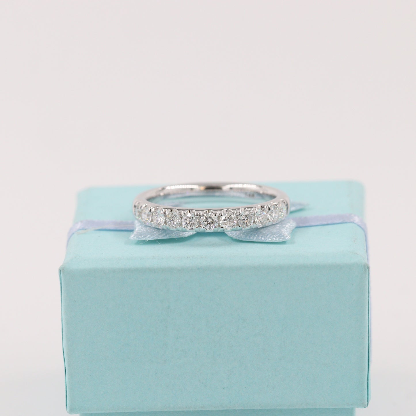 Half Eternity Diamond Wedding Band/Width 3.1mm Diamond Band/Natural Diamond Band/Stackable Half Eternity Diamond Ring/Anniversary Gift
