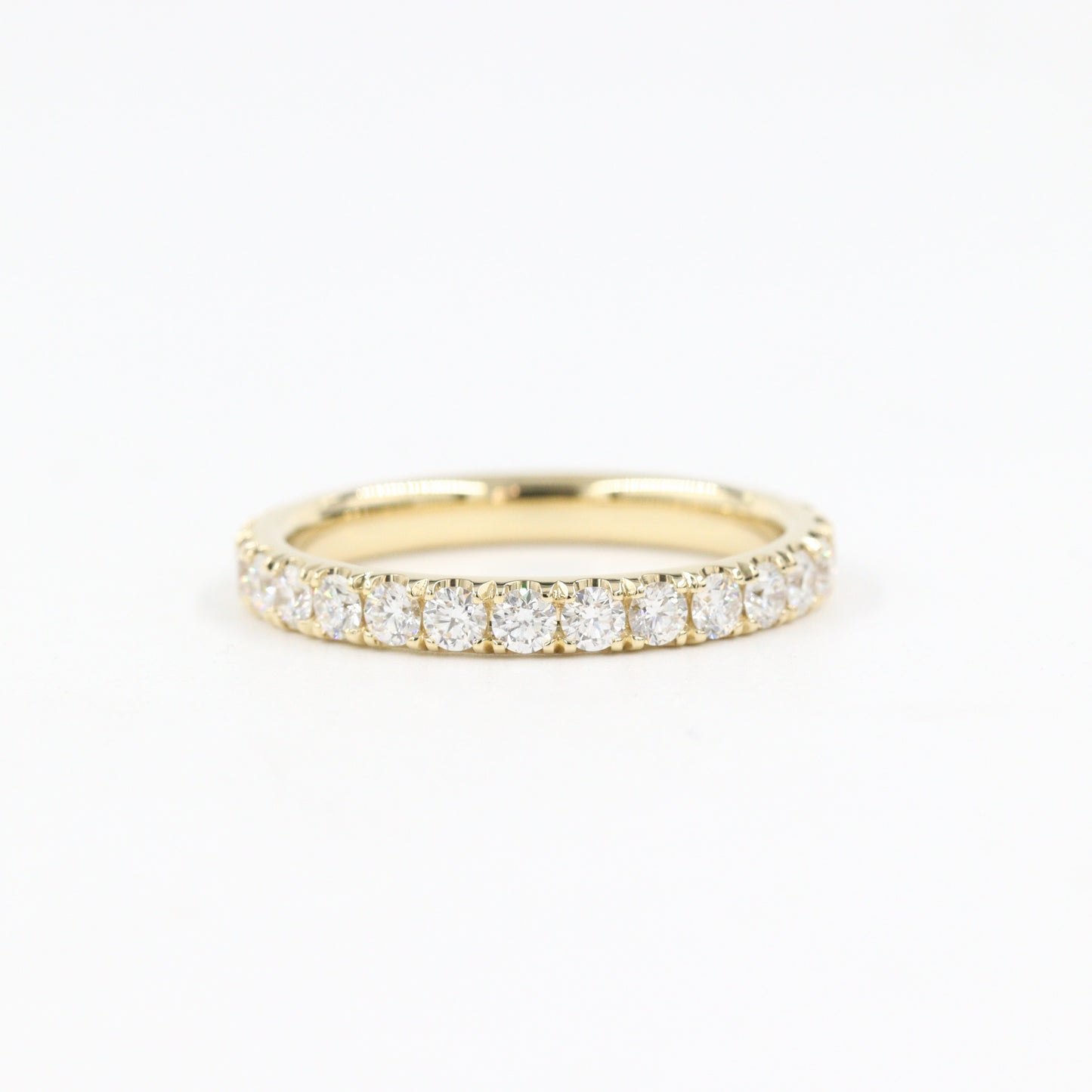 Full Eternity Diamond Wedding Band/Width 3.1mm Wedding Ring/Stackable Full Eternity Diamond Ring/Full Diamond Band/Anniversary Gift
