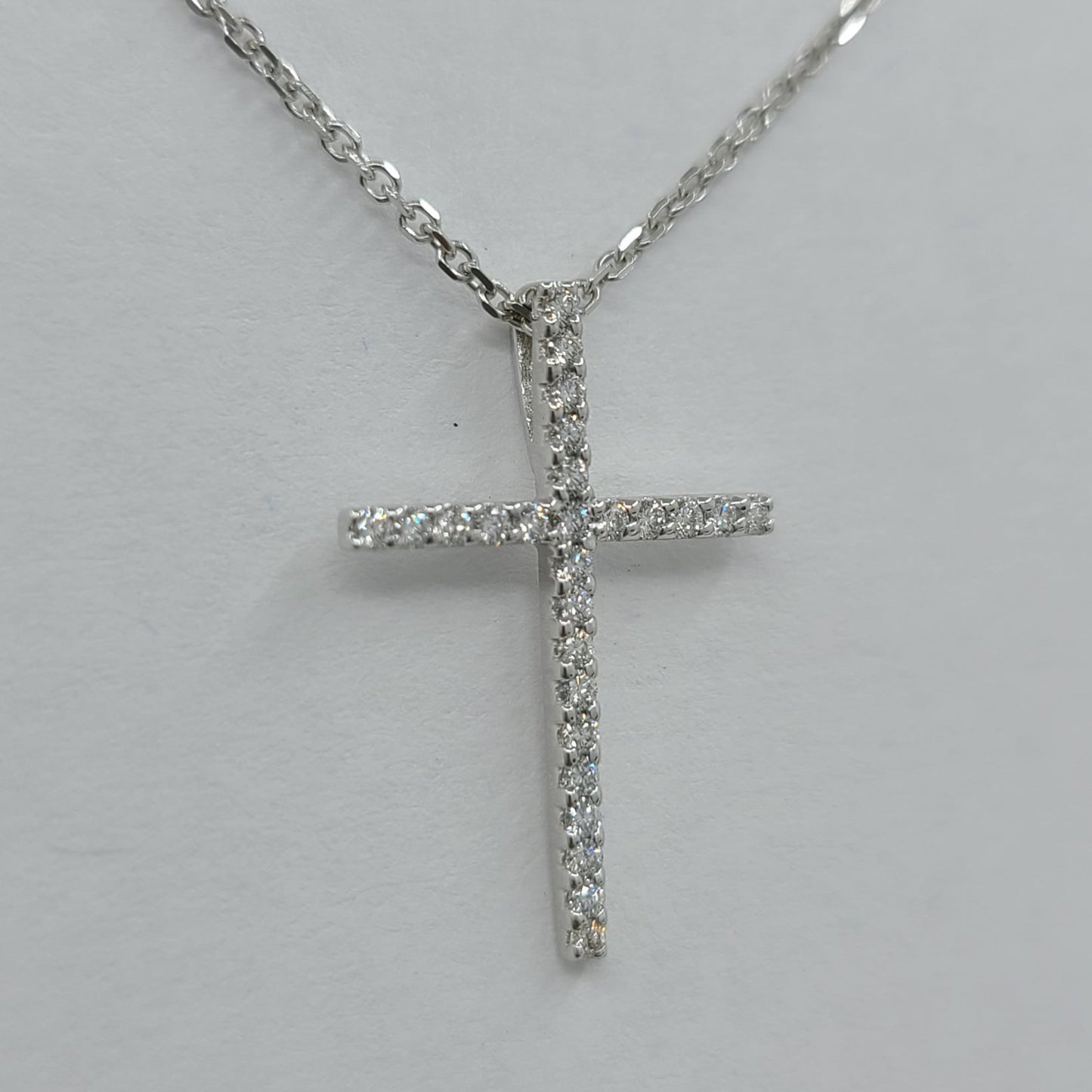 Dainty Diamond Cross Necklace, Minimalist Cross Necklace, Religious Cross Necklace, 14k Diamonds Necklace, Cross Necklace, Church Necklace