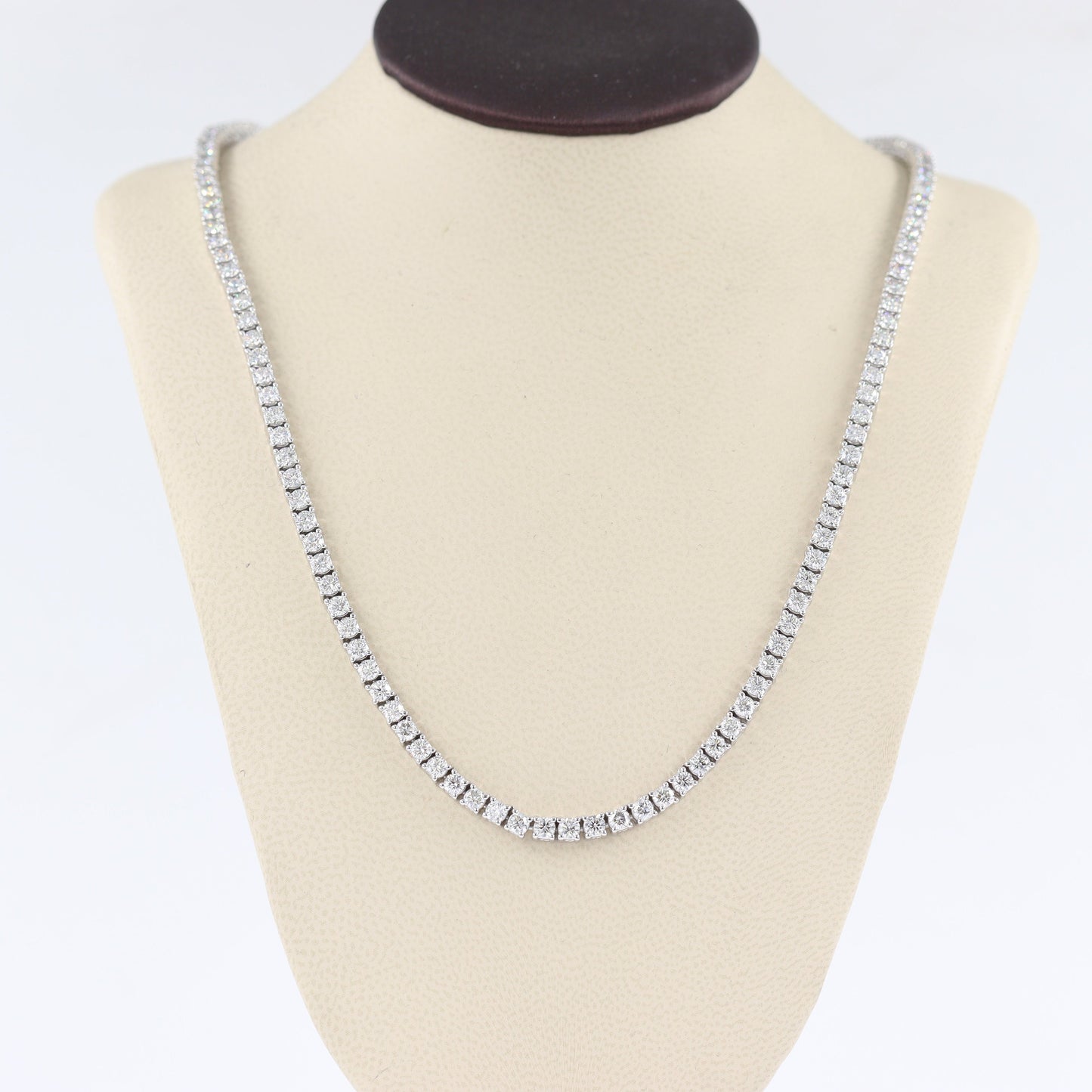 11ct Diamond Tennis Necklace/Natural Round Diamond Tennis Necklace/Diamond Engagement Necklace/Four prong Tennis Necklace/Anniversary Gift