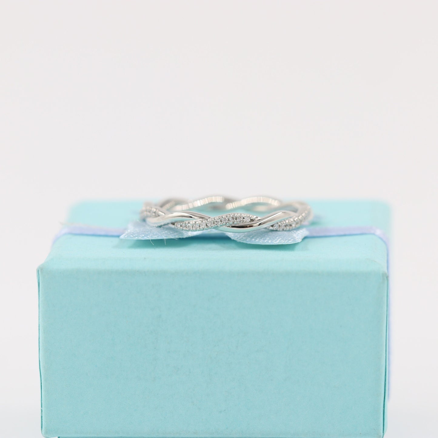 Natural Infinity wedding band/Width 2.4mm Twisted delicate unique twining stacking ring/Twisted Infinity Anniversary Ring