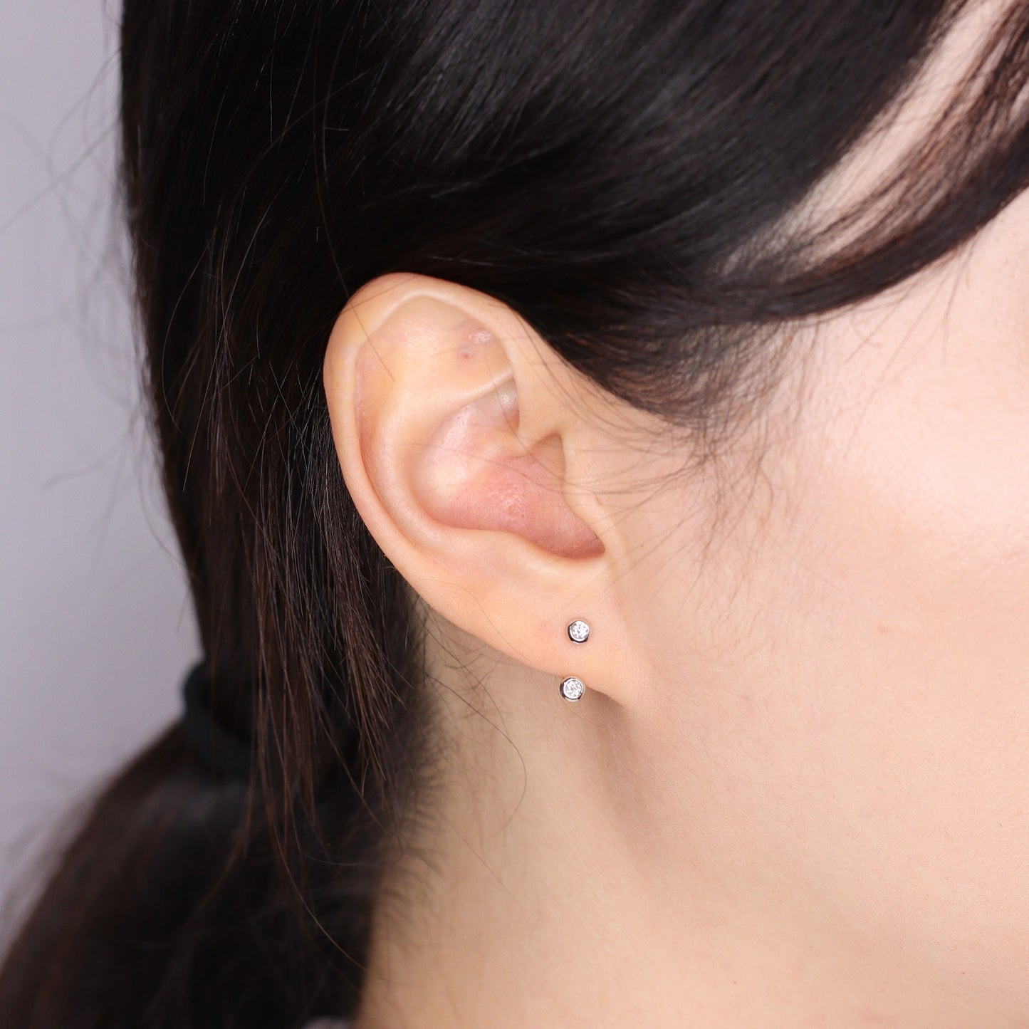 Natura Diamond Jacket Earring/14K gold Bezel Set Diamond Earring/Ear Jacket Earring/Diamond Earring/Single or Pair Earrings/Anniversary gift