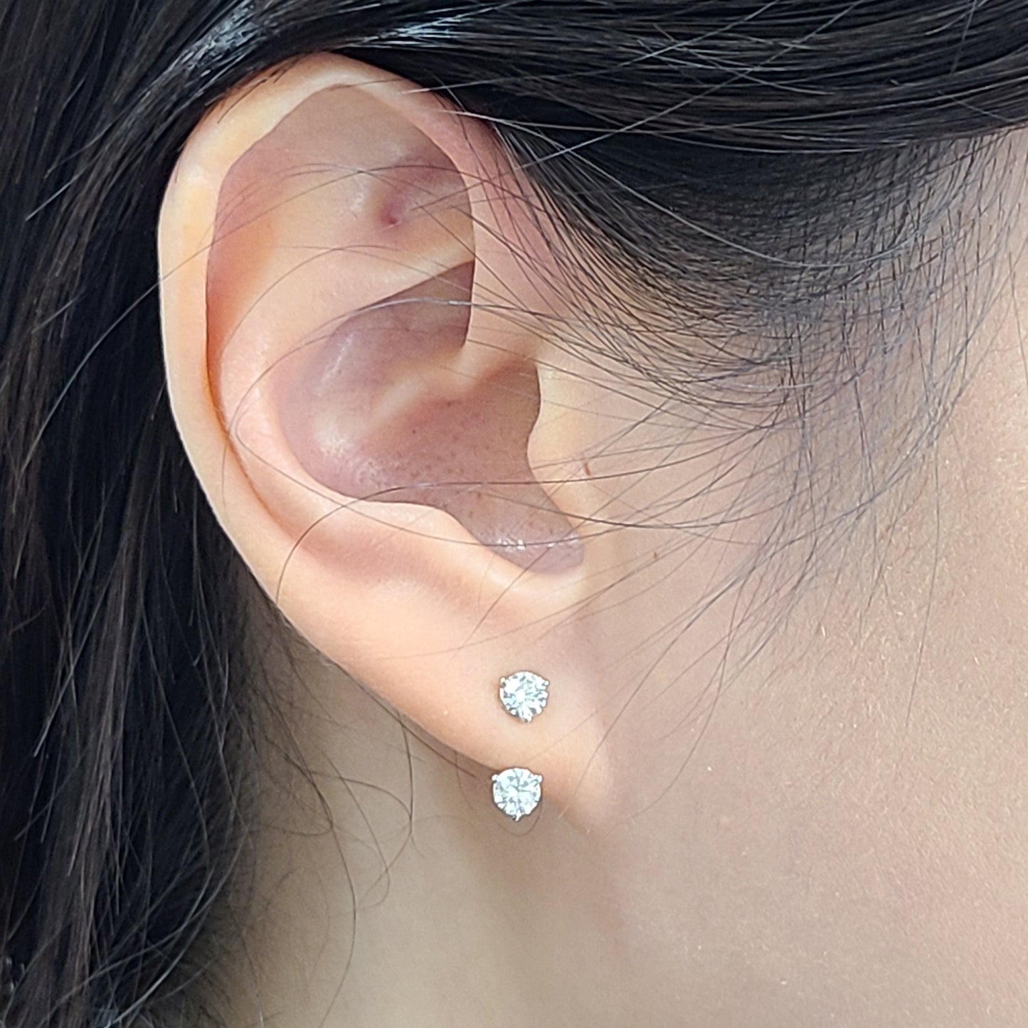 Natural Diamond Jacket Earring/Three Prong Set Diamond Earring/Ear Jacket Earring/Jacket earring only/Diamond Jacket Single or Pair Earrings