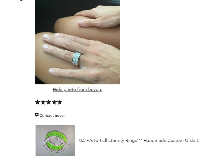 Sean's handmade custom order (Invisible Setting)