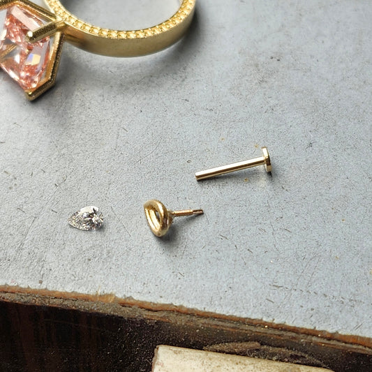 Sean's handmade custom order (  Stud Earring )
