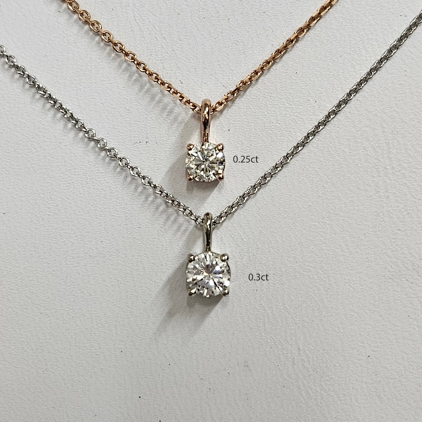 0.25ct Diamond Pendant/Diamond Solitaire Pendant/Solitaire 4 Prong Diamond Pendant/Solitaire Diamond Pendant/Anniversary Gift