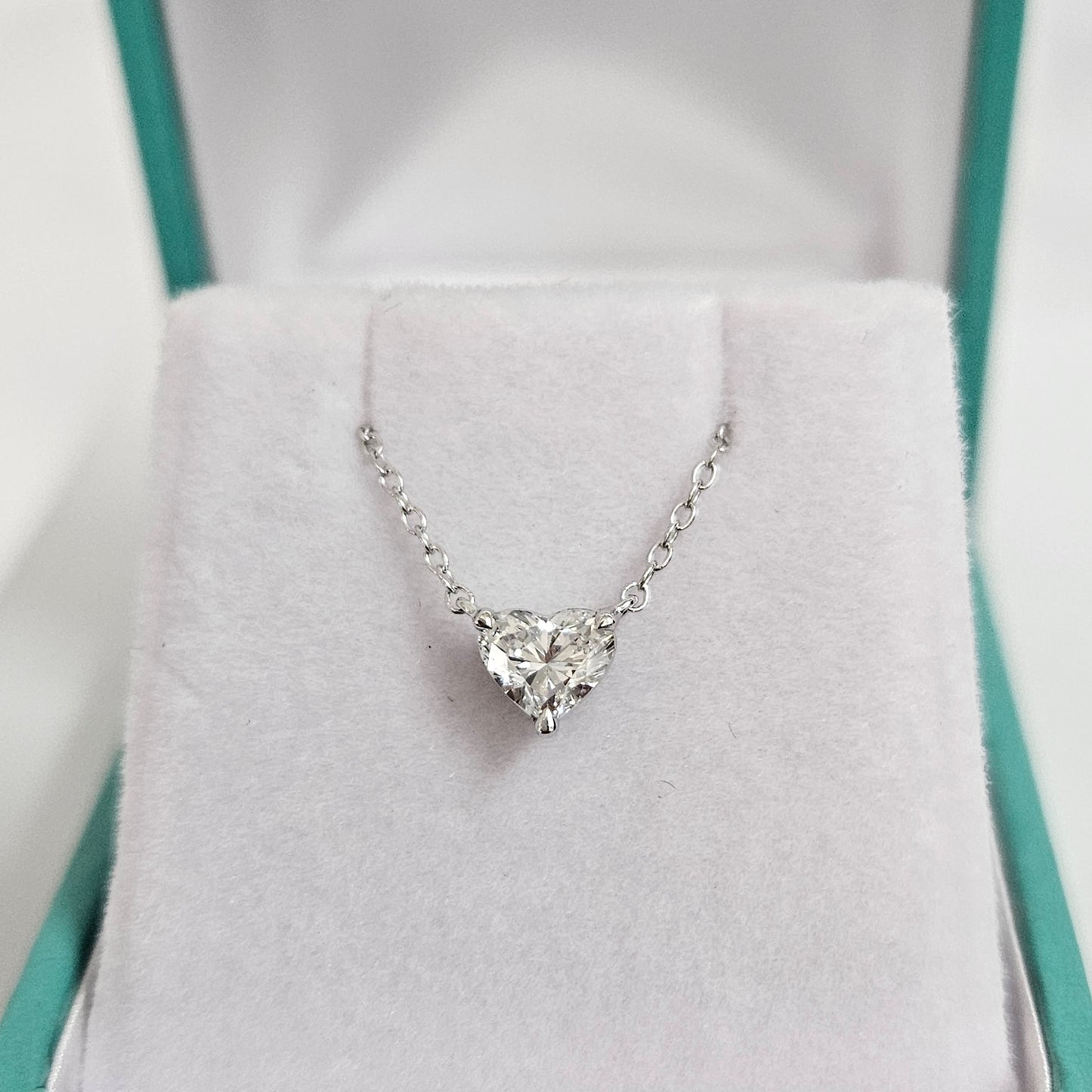 0.5ct Heart Lab Grown Diamond Necklace/14K 18K Gold 3 Prong Setting Heart-Shaped Diamond Pendant/Solitaire Diamond Pendant/Anniversary Gift
