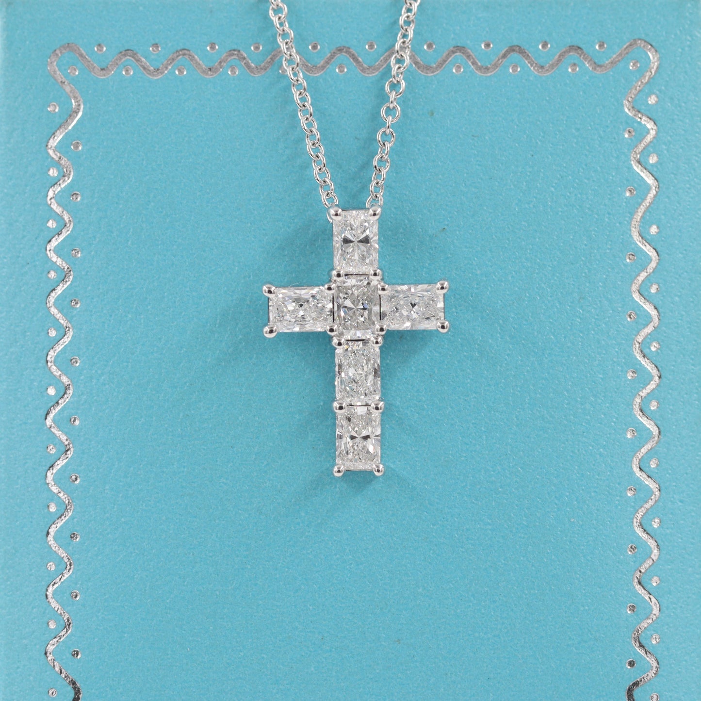 1.1ct Lab Diamond Radiant Cut Diamond Men Cross Pendant/14K gold Radiant Cut Women Cross Necklace/Diamond Cross Pendant/Anniversary Gift
