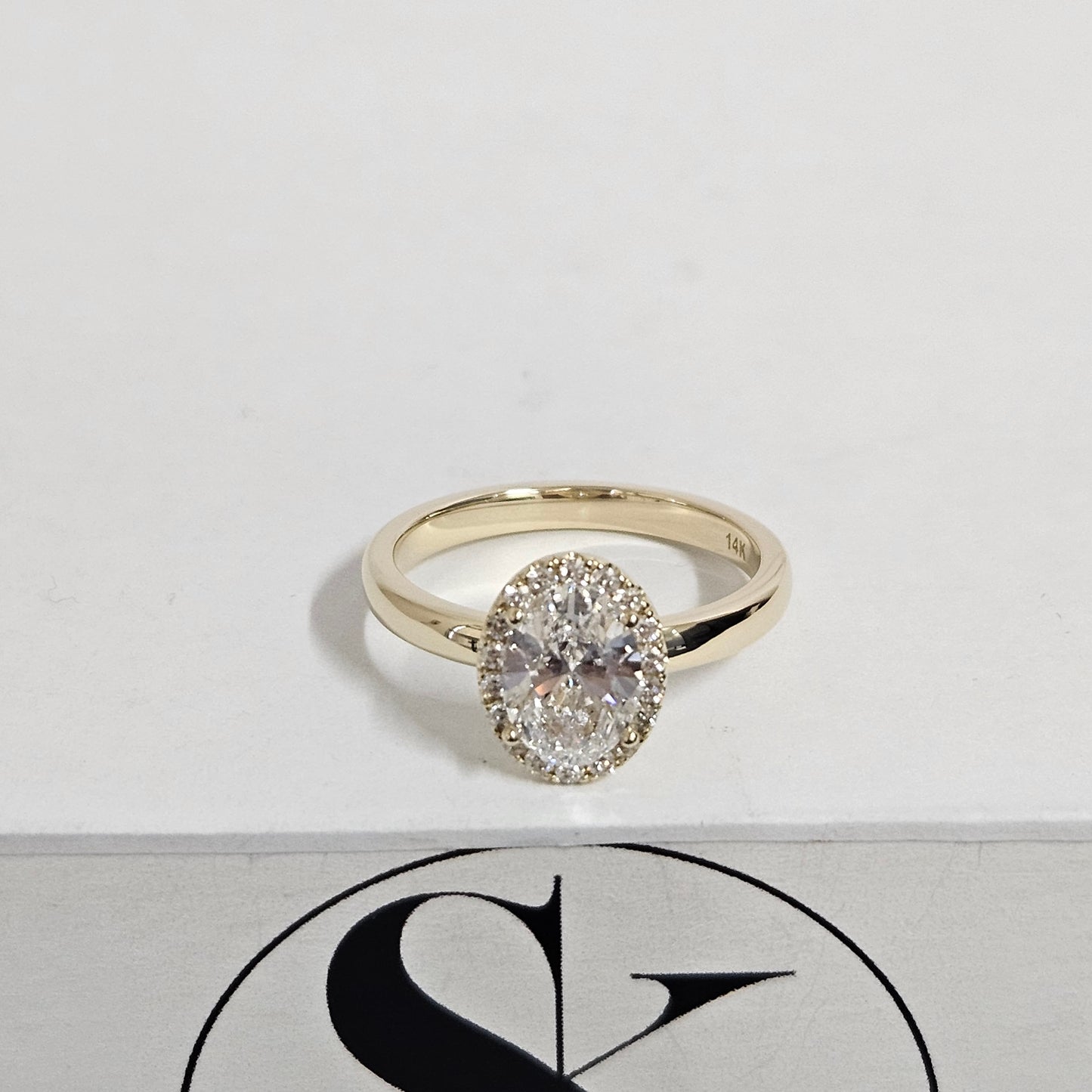 Lab Grown Ova Diamond Halo Ring/1.2ct Lab Grown Diamond Engagement Ring/Classic Oval Halo Ring/ Propose Ring/Anniversary gift