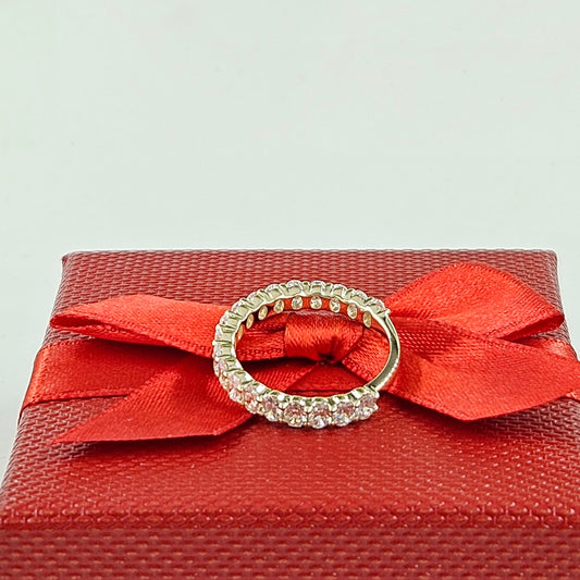1.9ct Oval Diamond Wedding Band/Natural Diamond Eternity Wedding Ring/Stackable Oval Diamond Eternity Band/Anniversary gift