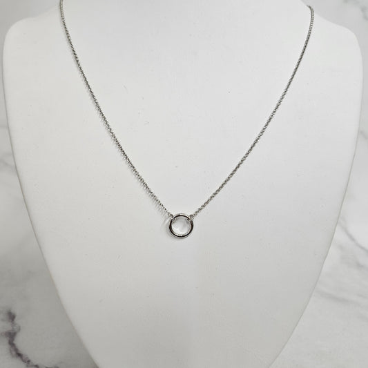 11mm Open Circle Gold Necklace/Gold Circle Pendant/14k Gold Men's Pendant /Simple Dainty Women's Pendant /Gift for Her/Anniversary Gift