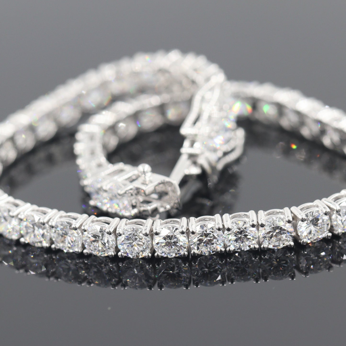 12ct Lab Grown Diamond Tennis Bracelet: 14K Gold Engagement Bracelet - Anniversary gift