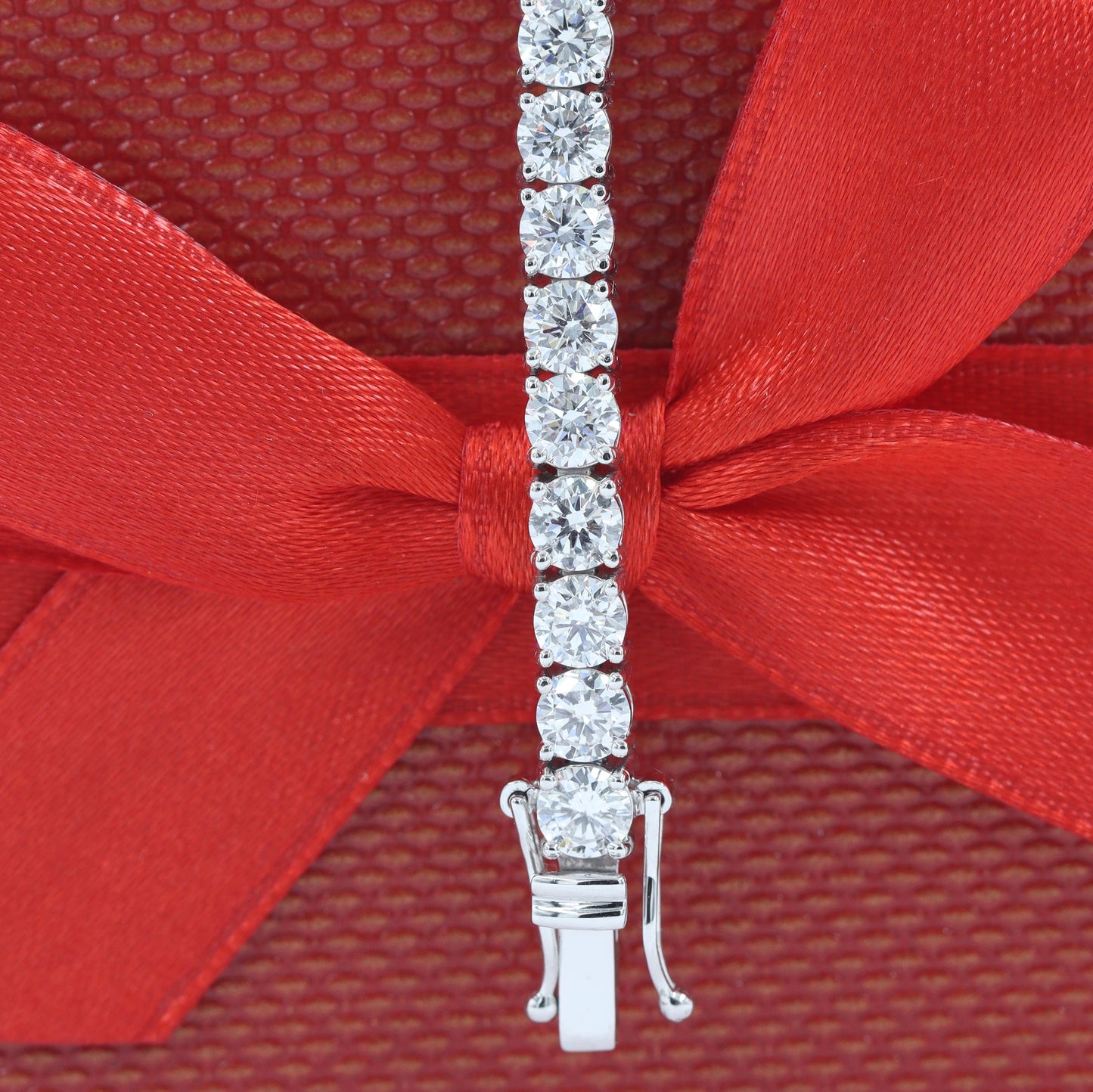 12ct Lab Grown Diamond Tennis Bracelet: 14K Gold Engagement Bracelet - Anniversary gift